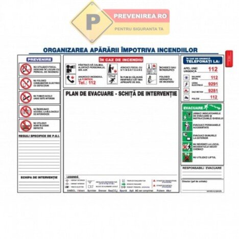 Plan de incendiu conform legii